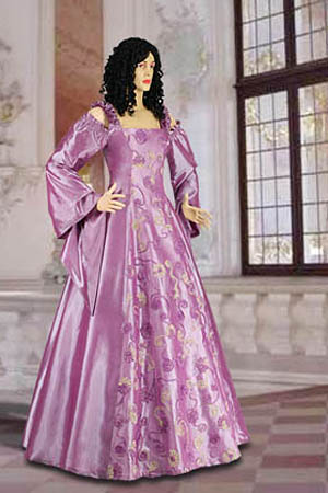 Ladies Medieval Renaissance Costume And Headdress Size 12 - 14 Image